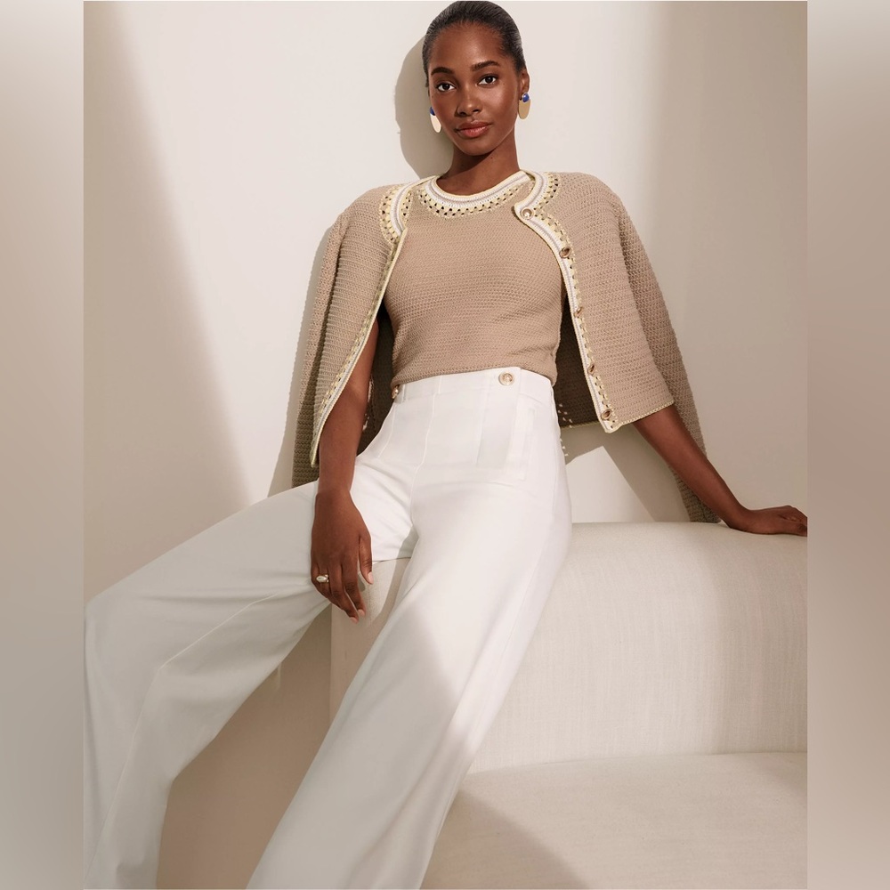 Ann Taylor Crochet trim Jacket